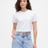 Camiseta Gap × BÉIS Algodão Orgânico VintageSoft Crop Graphic