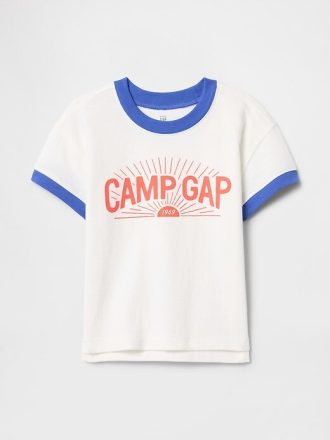 Camiseta Gap Ringer para acampamento de bebês e crianças pequenas