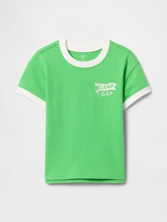 Camiseta Gap Ringer para acampamento de bebês e crianças pequenas