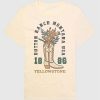 Camiseta gráfica com bota de cowboy e flor de Yellowstone