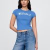 Camiseta gráfica cropped
