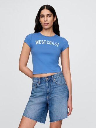 Camiseta gráfica cropped