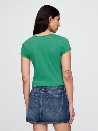 Camiseta gráfica cropped