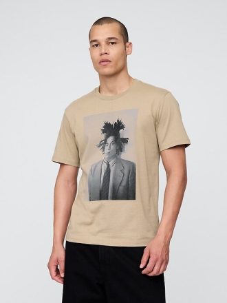 Camiseta gráfica descontraída Basquiat