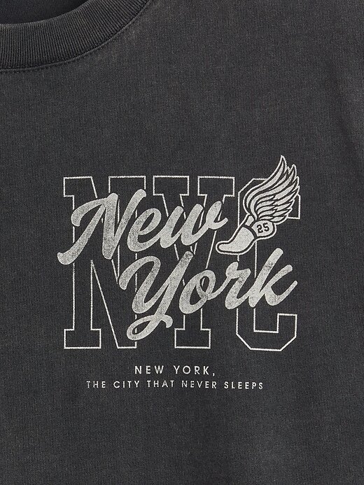 Camiseta gráfica descontraída de Nova York Camiseta gráfica descontraída de Nova York