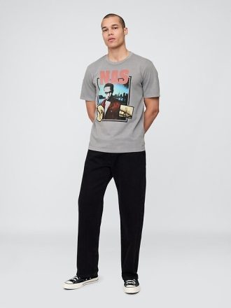 Camiseta gráfica descontraída Nas