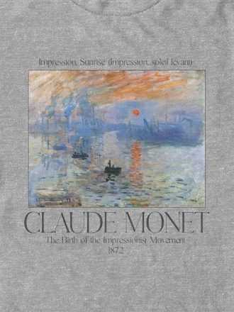 Camiseta gráfica grande Monet Sunrise