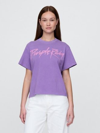 Camiseta gráfica relaxada Purple Rain