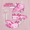 Camiseta infantil com estampa de axolote do Minecraft