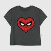 Camiseta infantil com estampa de coração do Aranha