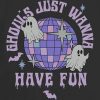Camiseta infantil com estampa de fantasmas da discoteca