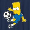 Camiseta infantil com estampa de futebol do Bart Simpson