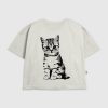 Camiseta infantil com estampa de gatinho pop art