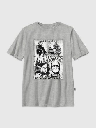 Camiseta infantil com estampa de monstros universais