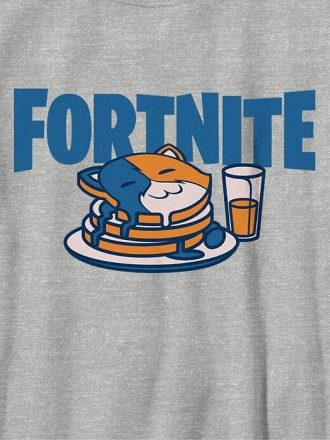 Camiseta infantil com estampa de panquecas do Fortnite