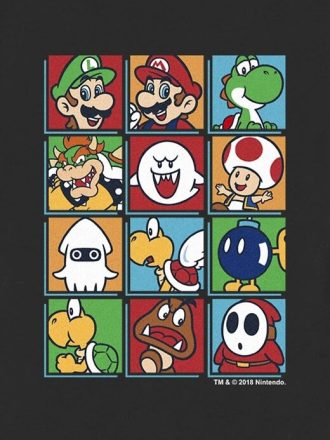 Camiseta infantil com estampa de personagens da Nintendo Box Up