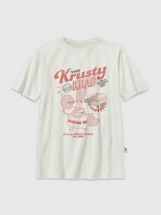 Camiseta infantil com estampa do Bob Esponja Siri Cascudo