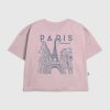 Camiseta infantil com estampa gráfica Paris Line Art