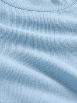 Camiseta infantil com gola careca canelada