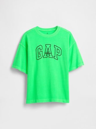 Camiseta infantil com logotipo atlético pesado