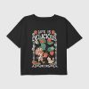 Camiseta infantil curta com estampa de morango e estampa boxy da Life Is Delicious