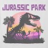 Camiseta infantil curta com estampa Jurassic Park e estampa boxy