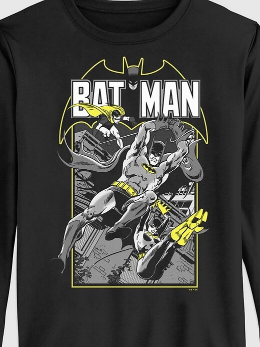 Camiseta infantil de manga comprida com estampa do Batman da DC Comics Camiseta infantil de manga comprida com estampa do Batman da DC Comics