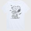 Camiseta infantil de manga curta Peanuts Snoopy Múmia e Morcegos