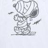 Camiseta infantil de manga curta Peanuts Snoopy Múmia e Morcegos