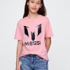 Camiseta infantil estampada do Messi