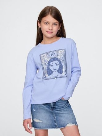 Camiseta infantil estampada Moana da Gap × Disney