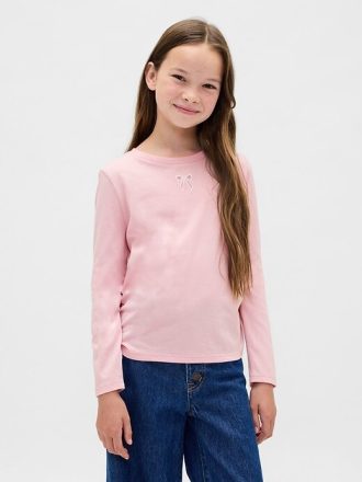 Camiseta infantil franzida na lateral