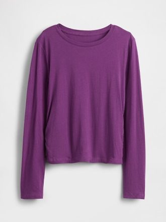 Camiseta infantil franzida na lateral