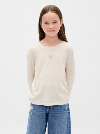 Camiseta infantil franzida na lateral