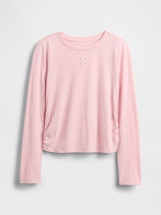 Camiseta infantil franzida na lateral