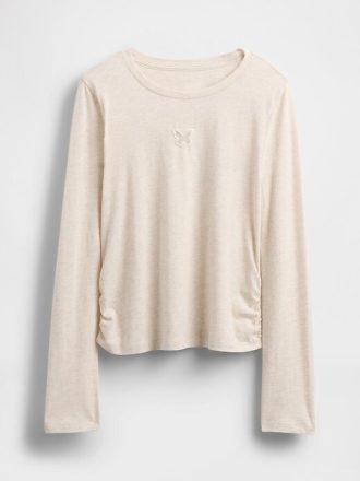 Camiseta infantil franzida na lateral