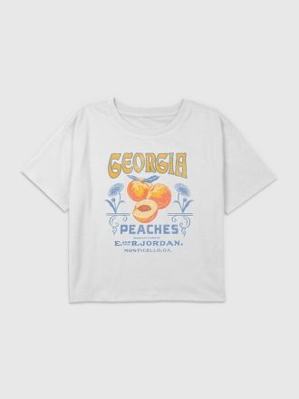 Camiseta infantil Georgia Peaches Graphic Boxy Crop