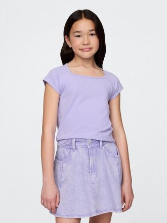 Camiseta infantil gola quadrada