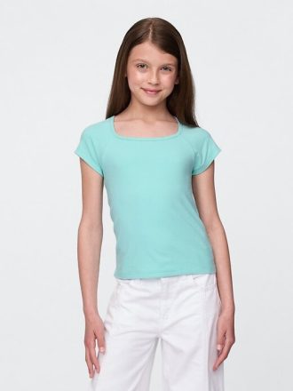 Camiseta infantil gola quadrada