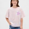 Camiseta infantil grande com estampa de lantejoulas e lantejoulas