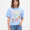 Camiseta infantil grande com estampa gráfica