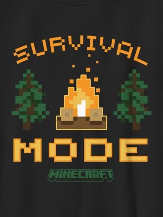 Camiseta infantil gráfica do Minecraft Survival Mode