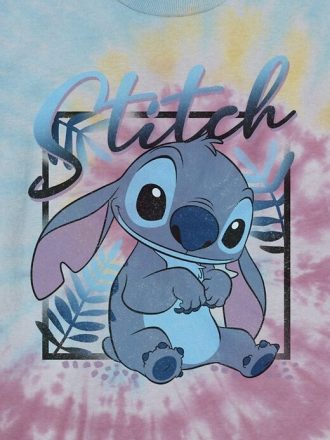 Camiseta infantil Lilo e Stitch com estampa tie-dye