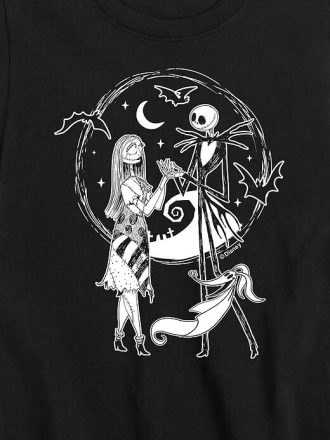 Camiseta infantil manga curta O Estranho Mundo de Jack Jack Sally Zero