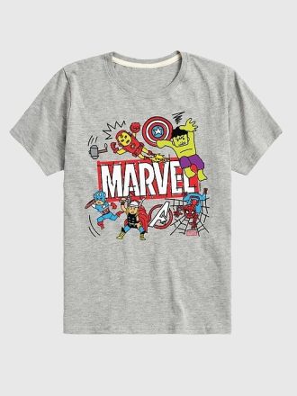 Camiseta infantil Marvel Avengers Doodle manga curta gráfica