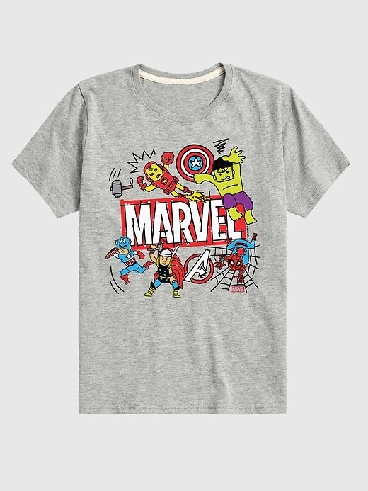 Camiseta infantil Marvel Avengers Doodle manga curta gráfica Camiseta infantil Marvel Avengers Doodle manga curta gráfica