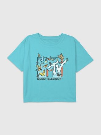 Camiseta infantil MTV Butterfly Graphic Boxy Crop