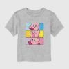Camiseta infantil Nintendo Kirby com painéis gráficos