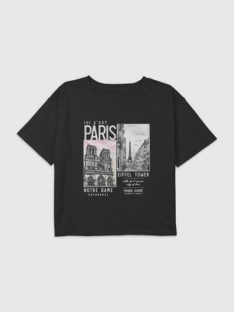Camiseta infantil Paris Photography Graphic Boxy Crop