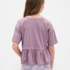 Camiseta infantil peplum gráfica